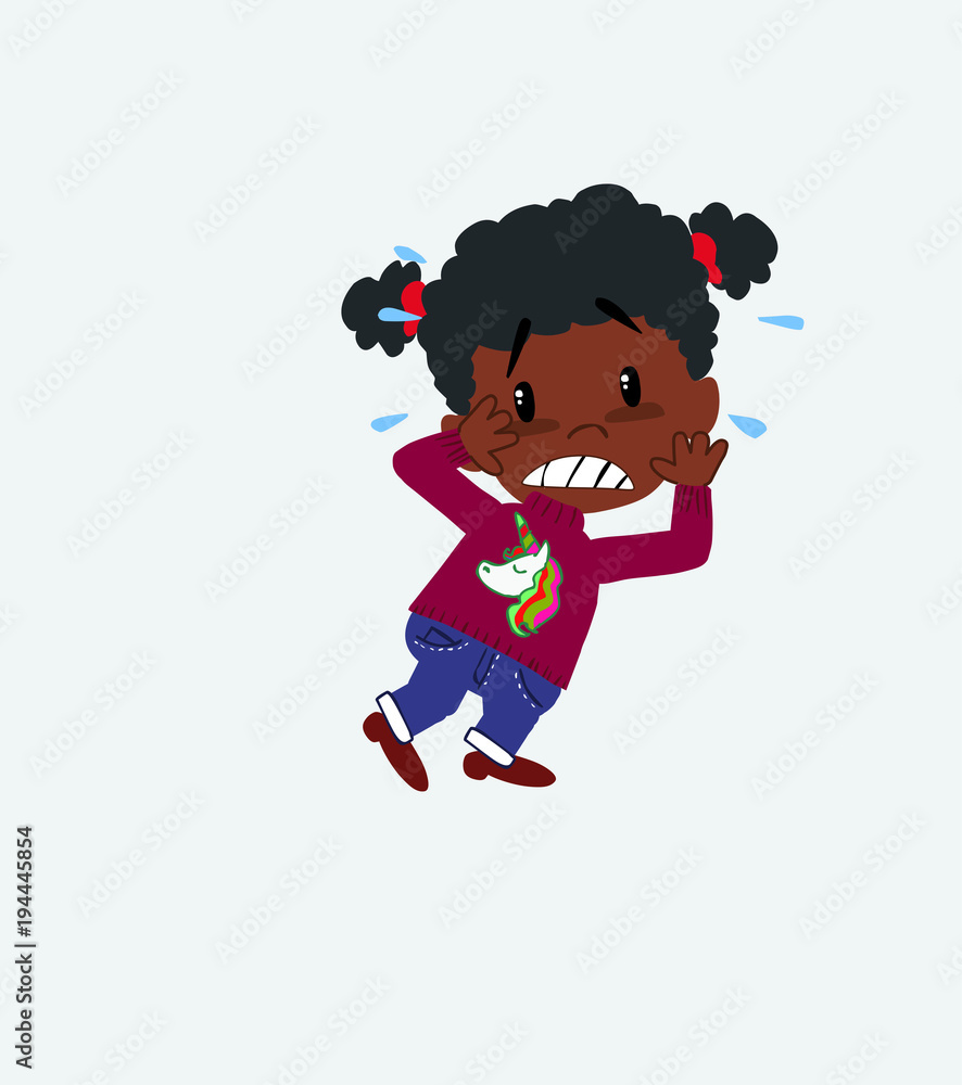 Black girl very alarmed takes the hands to the head. Black girl very alarmed takes the hands to the head.