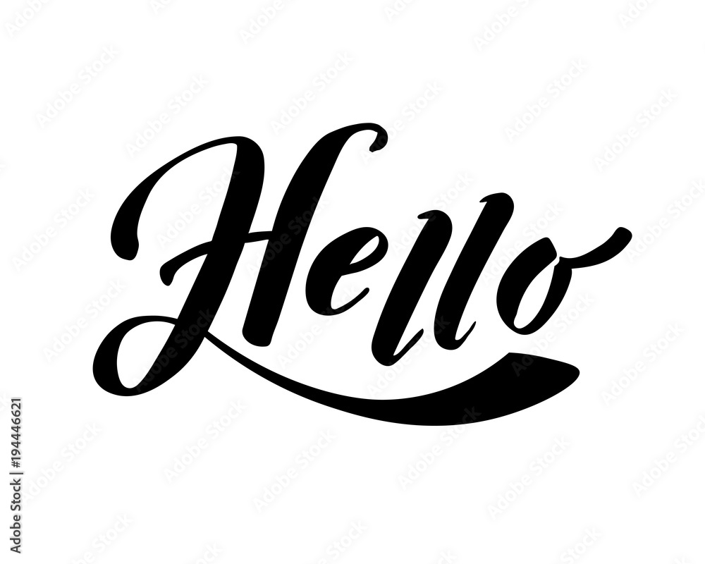 Hello Spring. Hand drawn calligraphy and brush pen lettering. design for holiday greeting card and invitation of seasonal spring holiday. Hello Spring. Hand drawn calligraphy and brush pen lettering. design for holiday greeting card and invitation of seasonal spring holiday.