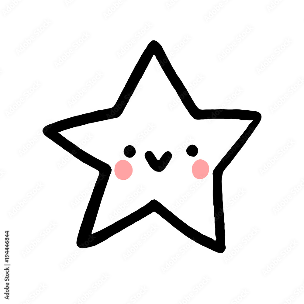 hand drawn star. cartoon vector and illustration hand drawn star. cartoon vector and illustration