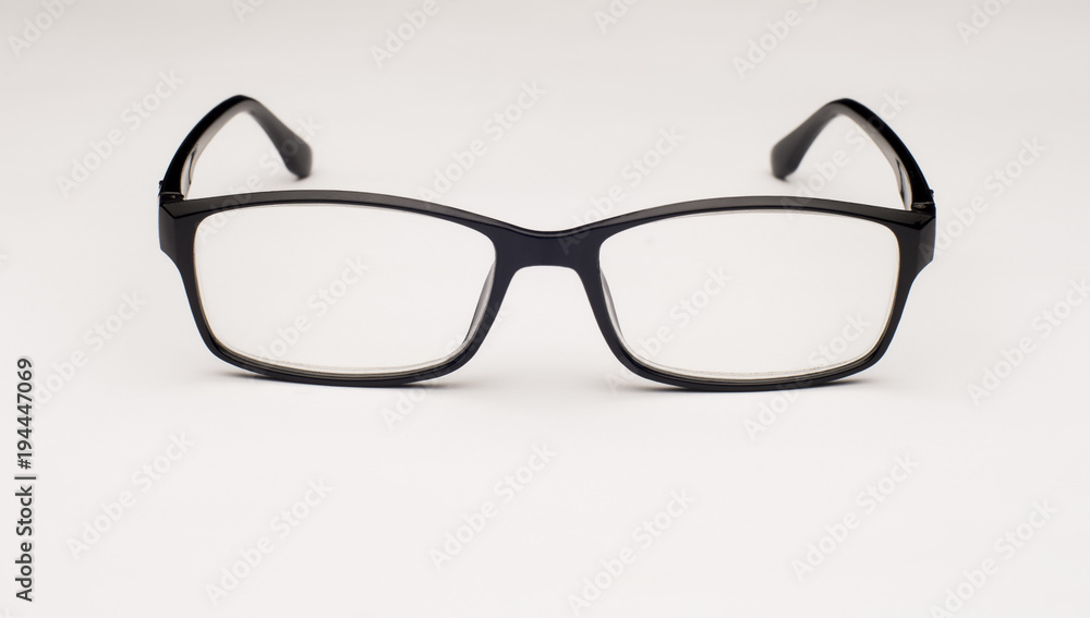 Black Eye Glasses Isolated on White