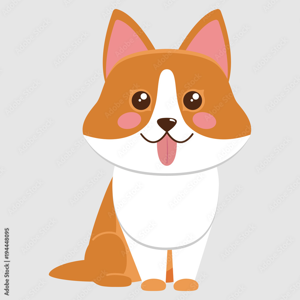 Obraz premium Cute dog. Vector illustration