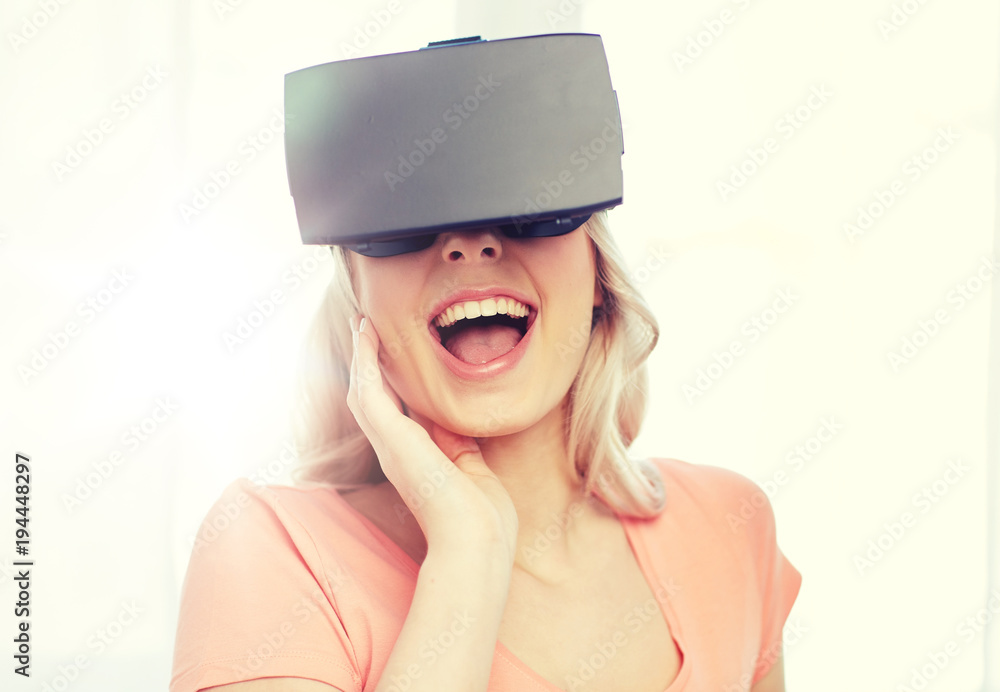 woman in virtual reality headset or 3d glasses woman in virtual reality headset or 3d glasses
