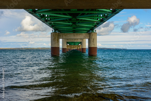 Under Mackinac Bridge, Mackinaw City, MI, USA