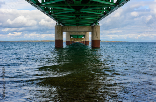 Under Mackinac Bridge, Mackinaw City, MI, USA