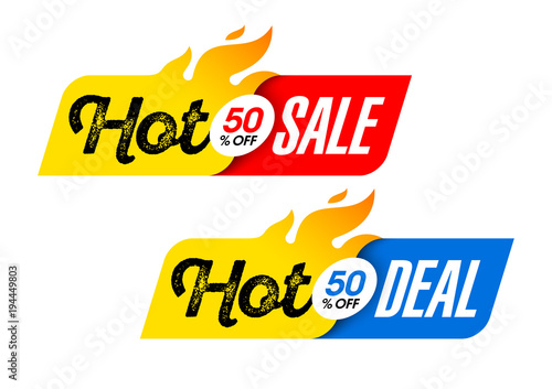 Hot Sale and Hot Deal labels