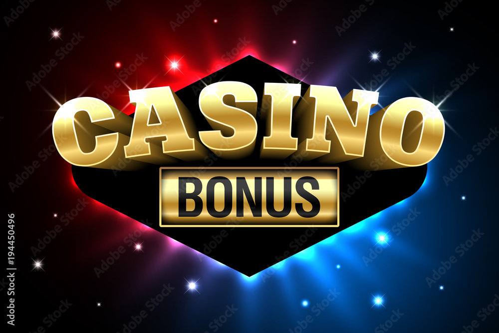 Obraz premium Casino Welcome Bonus, first deposit bonus banner, gambling casino money games