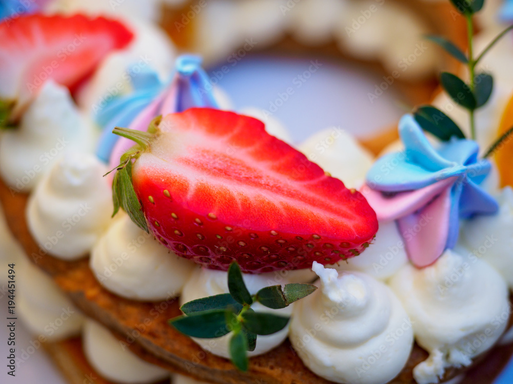 homemade cake in the form of eight homemade cake in the form of eight