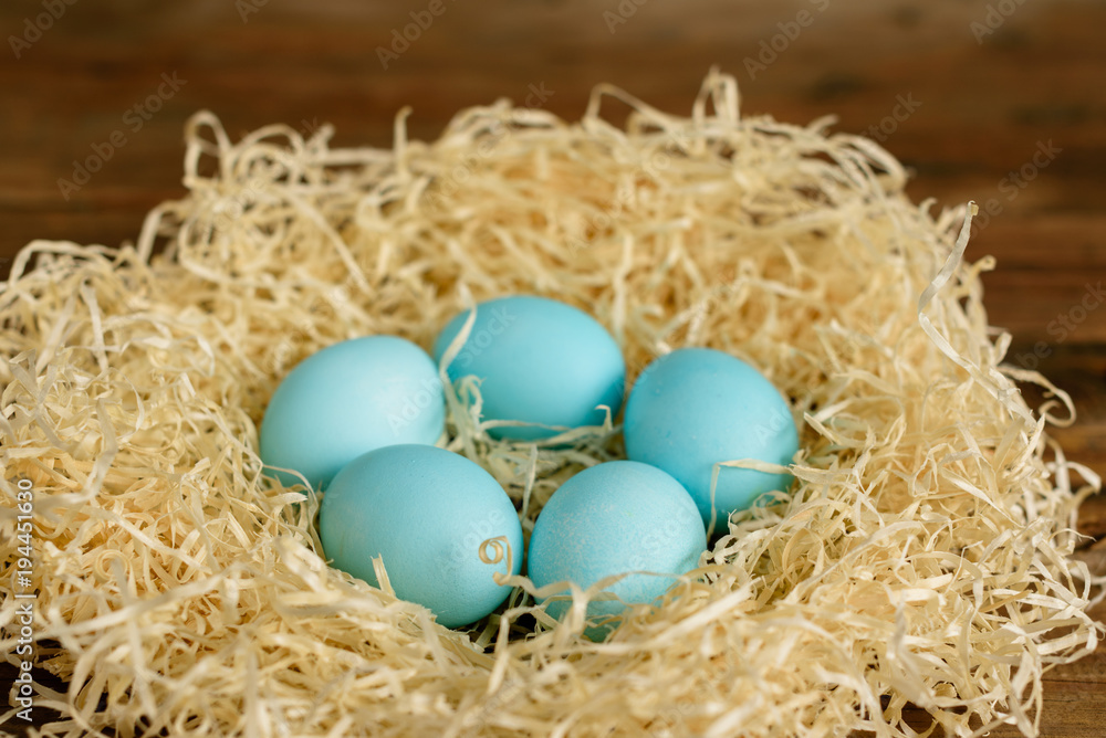 Easter eggs in the nest. It can be used as a background Easter eggs in the nest. It can be used as a background