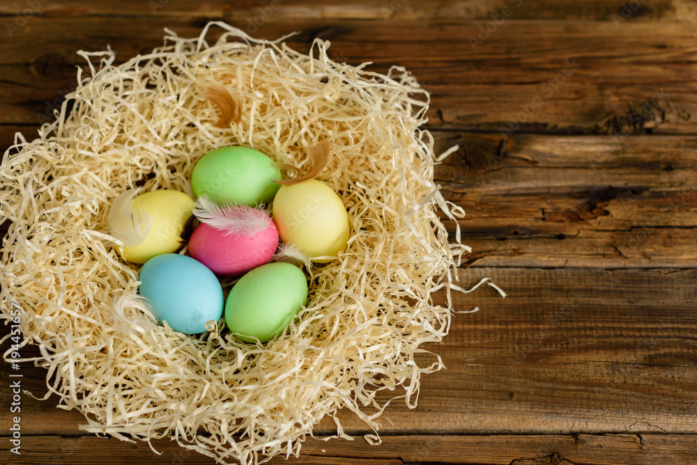 Easter eggs in the nest. It can be used as a background Easter eggs in the nest. It can be used as a background