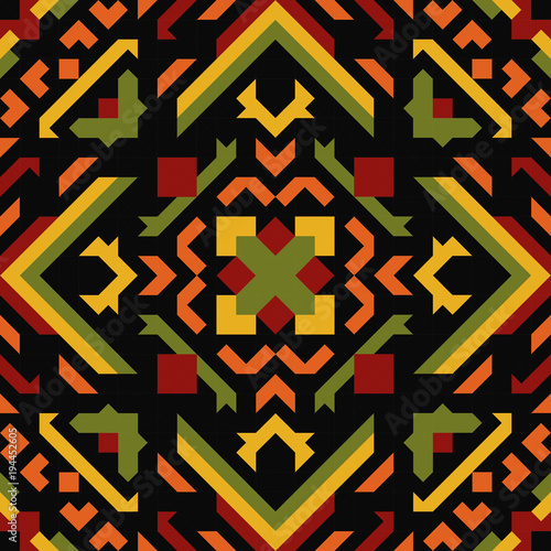 Tribal vector seamless pattern. Aztec fancy abstract geometric art print. Ethnic hipster backdrop. Wallpaper, cloth design, fabric, paper, cover, textile design template.