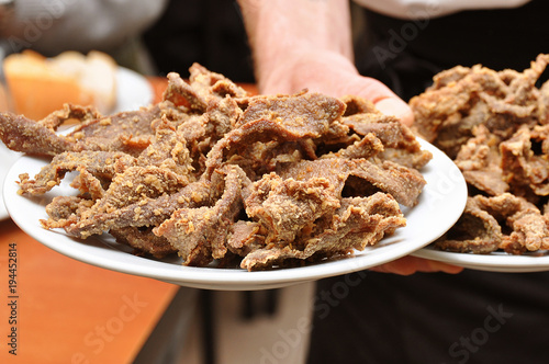 Turkish liver kebab  aka tava ciger  from Edirne 