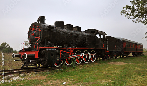 Classical Black Train locomotive from Edirne City in Turkey