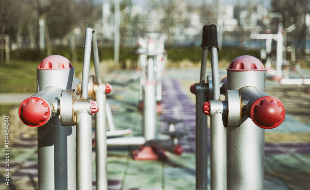 Public Sports Equipment At A Park Public Sports Equipment At A Park