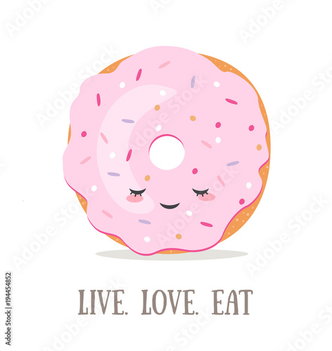 Donut with cute text