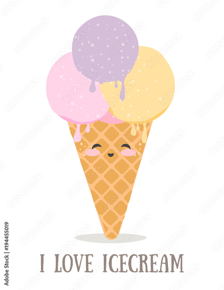 Vector cartoon cards with funny food