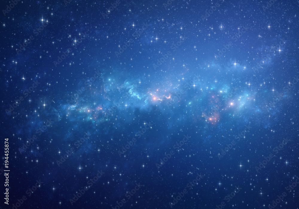 Naklejka premium Deep space background - Stars and galaxies