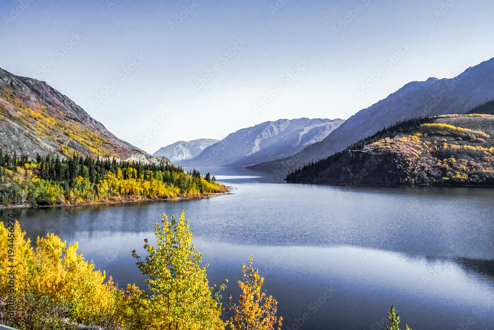 Lake Tutshi Yukon Cn autumn