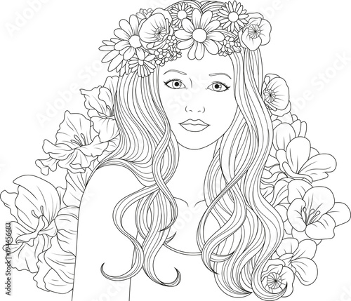 beautiful girl coloring pages