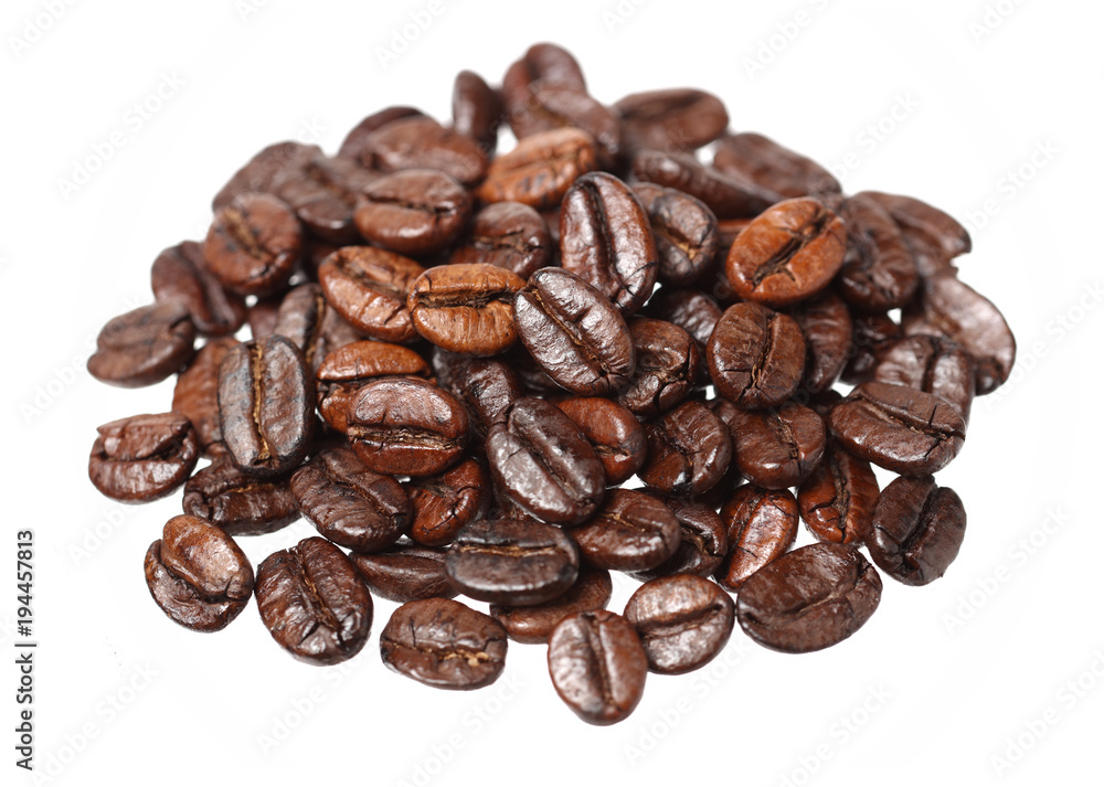 Coffee beans isolated on white background Coffee beans isolated on white background