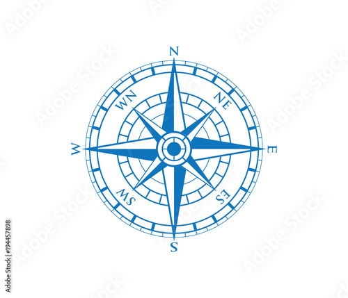 compass wind rose travel adventure direction navigation vector logo design