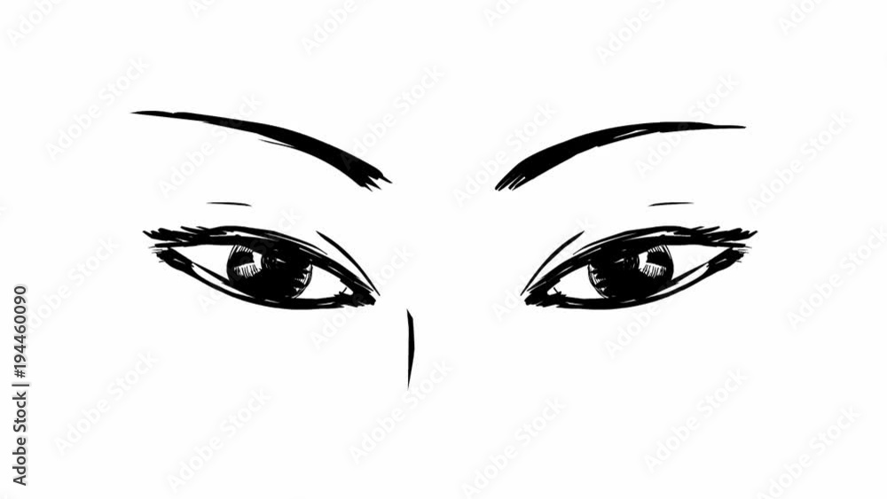 Animated blinking human eyes (seamless loop animation ) Animated blinking human eyes (seamless loop animation )