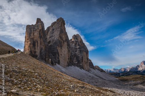 beautiful italien dolomites, south tyrol and italien alps, mountain scenery in autumn weather