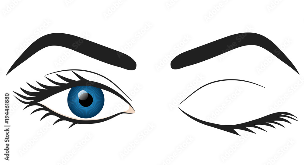 Woman blue eyes hand draw stock vector illustration design Woman blue eyes hand draw stock vector illustration design