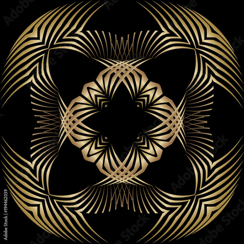 Creative geometric gold pattern. Vector abstract luxury background.