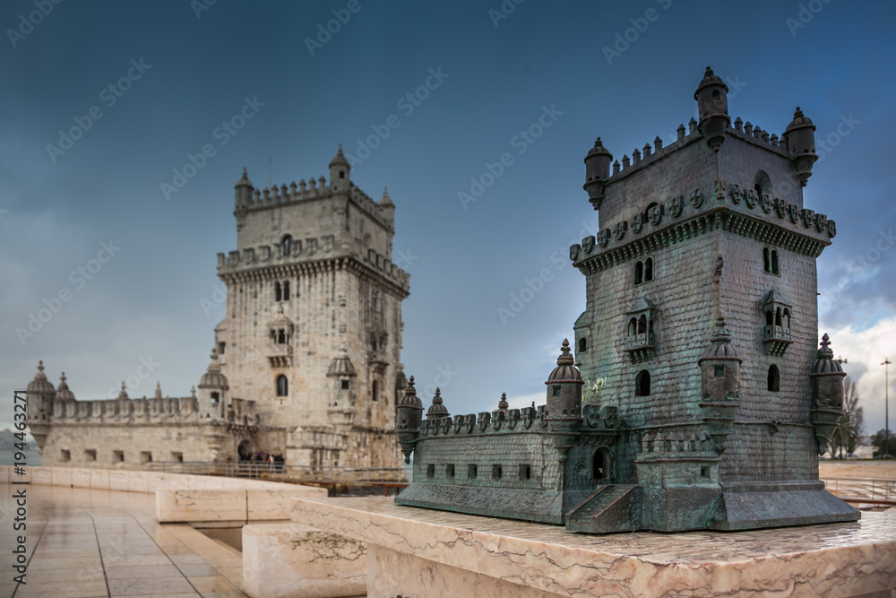 LISBON, PORTUGAL - Belem Tower, 1515-1521, Extremadura, Lisbon. Portugal