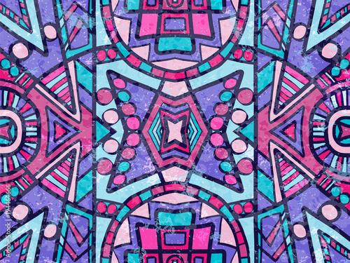 Ethnic abstract background tribal ornament purple