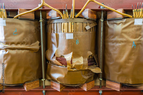 Damage three phase transformer
