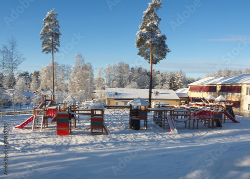 Playground a sunny winter day photo