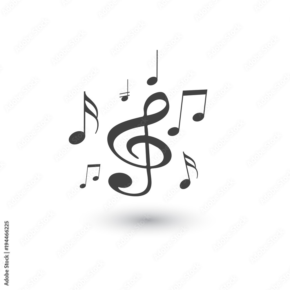Music notes. Vector illustration. Music notes. Vector illustration.