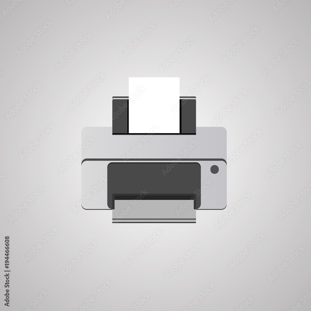 Printer vector icon, document printing symbol. Modern, simple flat vector illustration for web site or mobile app Printer vector icon, document printing symbol. Modern, simple flat vector illustration for web site or mobile app