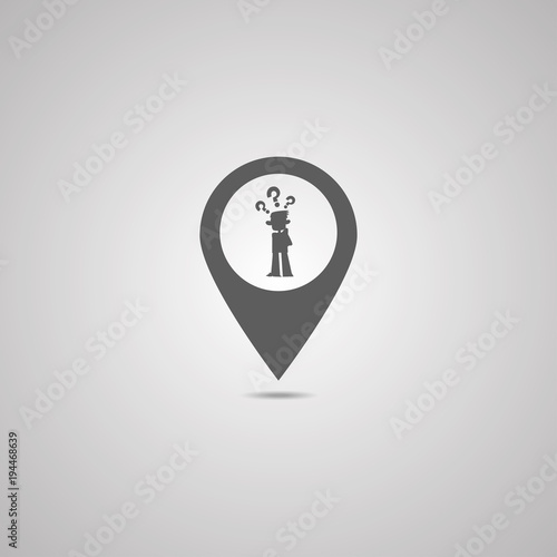 Child Icon in trendy flat style isolated on grey background. Man symbol for your web site design, logo, app, UI. Vector illustration, EPS10. photo