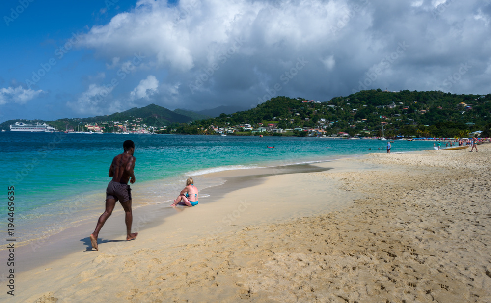 Runs along the beach