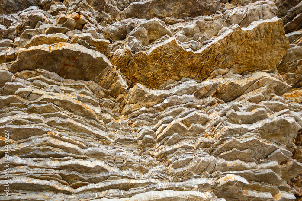layered rocks, geologic structure, stone texture Stock Photo | Adobe Stock
