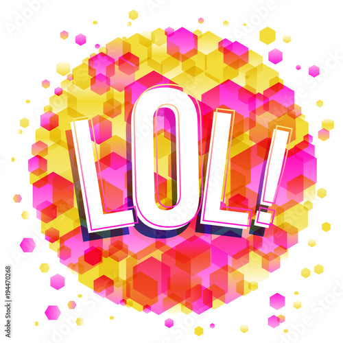 Lol! Word vector illustration