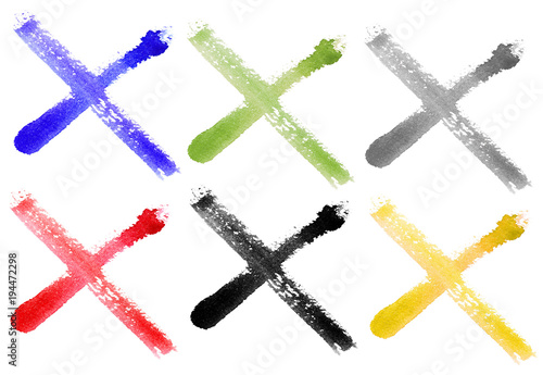 Watercolors check mark isolated on background