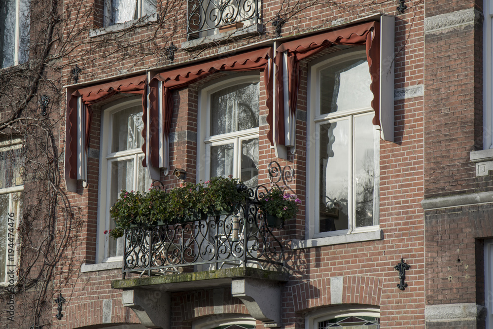 Fototapeta premium facades of typical houses in amsterdam