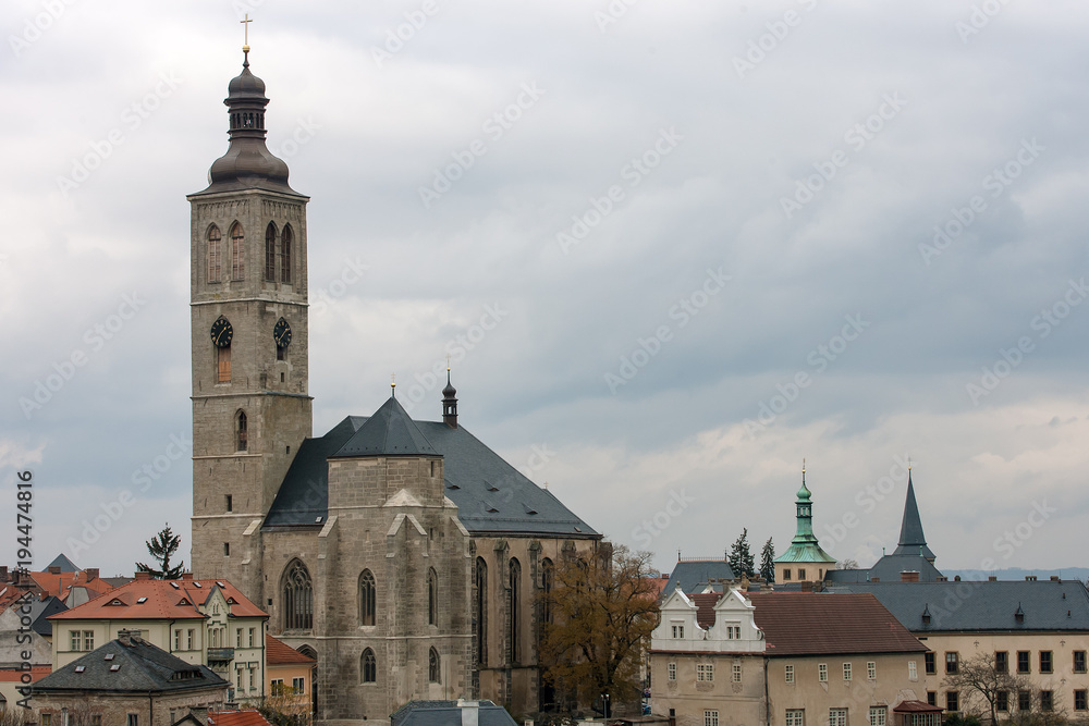 View to Saint James cathedral in Kutna Hora, Bohemia