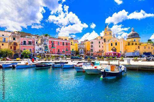 Beautiful colorful island Procida. Campania, Italy