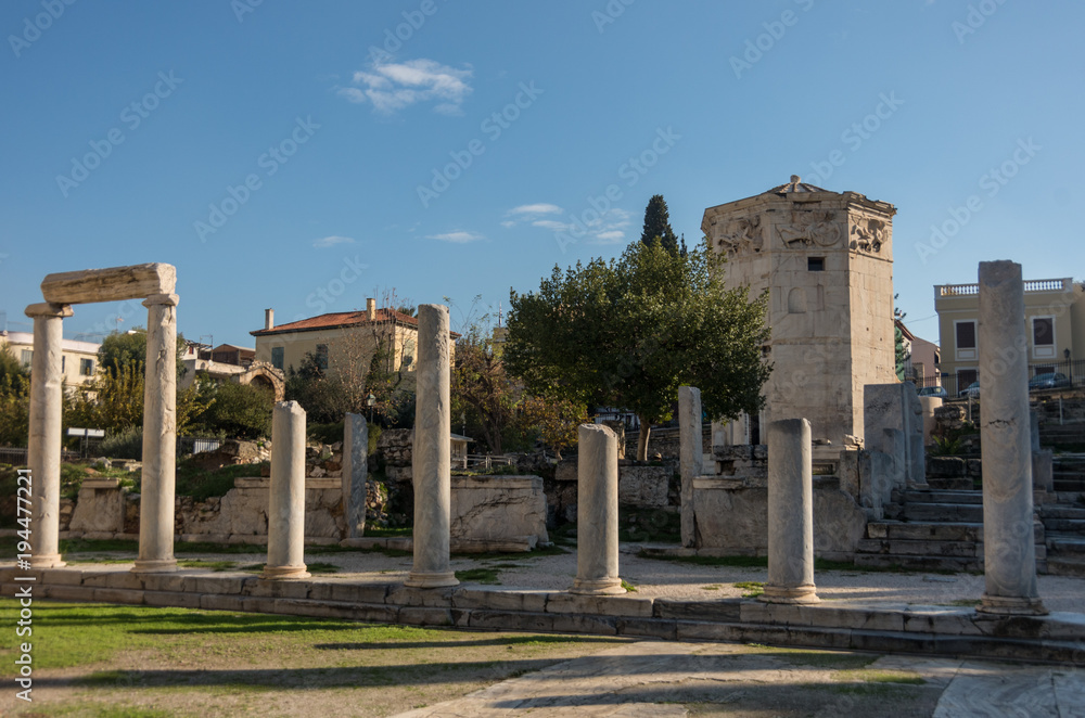 Roman Agora and the Tower of the Winds. Athens, Greece.