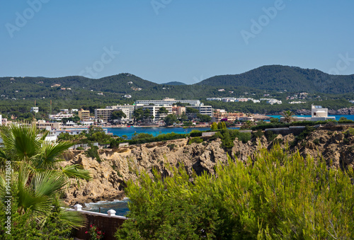 vista panoramica de Es Canar, Ibiza, España en primavera photo