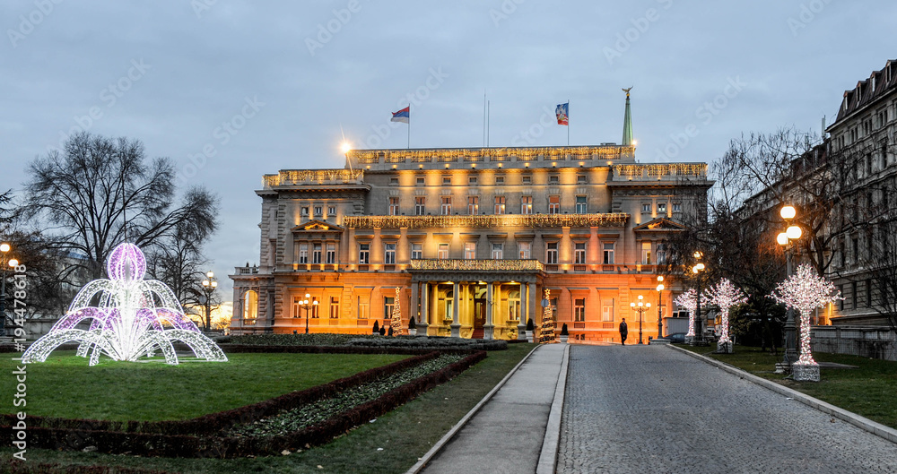 Fototapeta premium Belgrade capital city of Serbia winter landscape