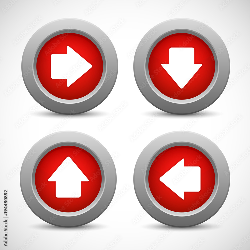 Set of arrow buttons. Vector illustration Set of arrow buttons. Vector illustration