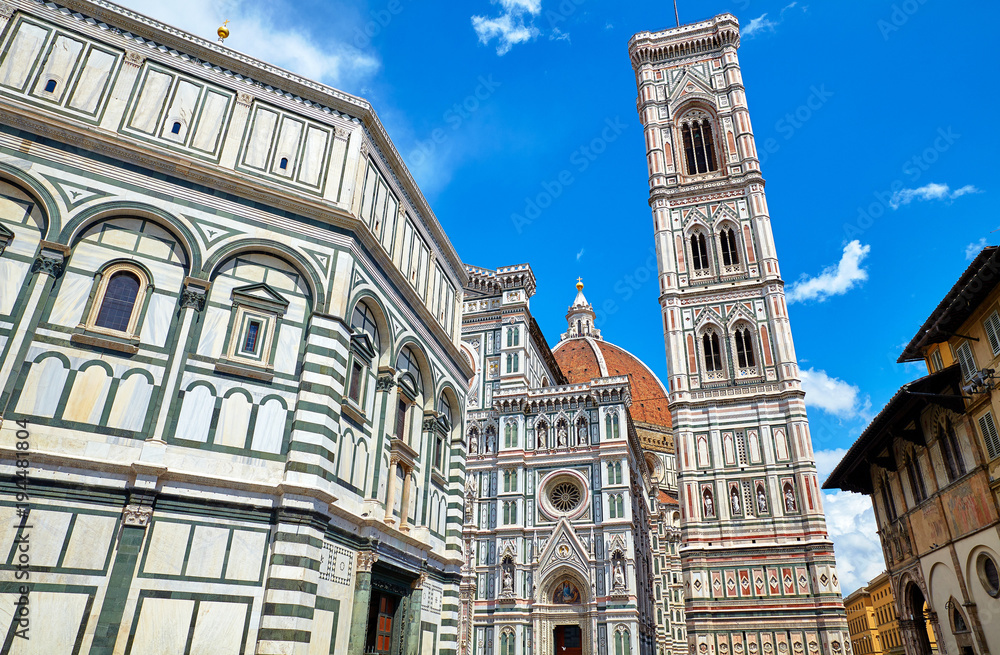 Santa Maria del Fiore Cathedral (Duomo) in Florence. Italy. High