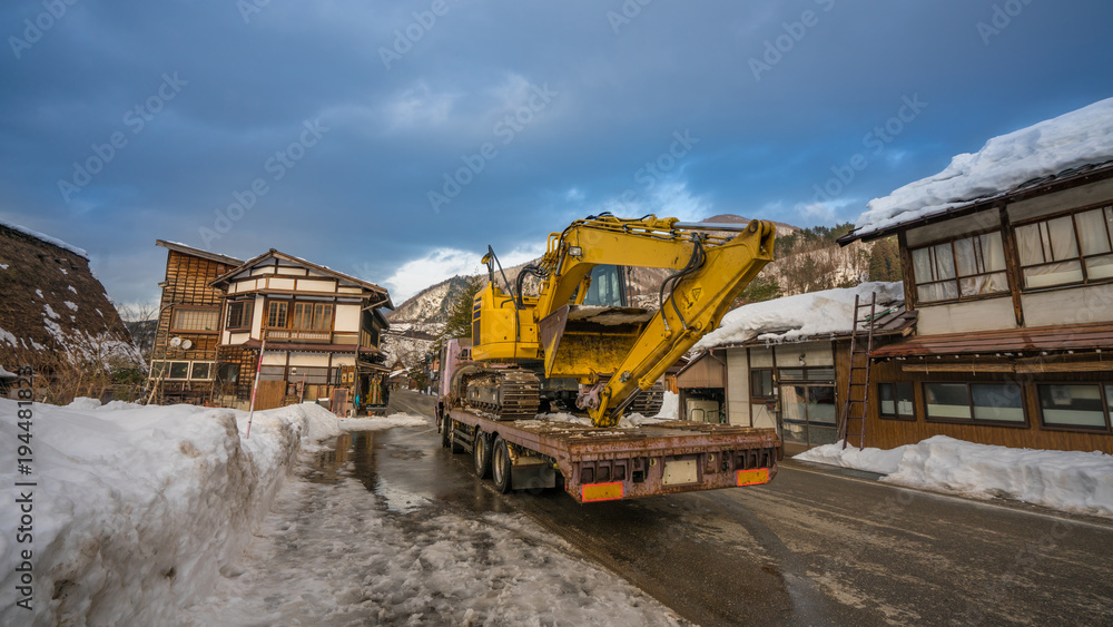 Fototapeta premium Snow Plow And Sweeper 