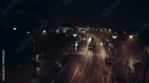 Wallpaper Mural Time lapse of streets of East European capital at night Torontodigital.ca