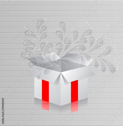 Realistic White blank Package Cardboard Box in front view isolated. For Software, electronic device, other products.